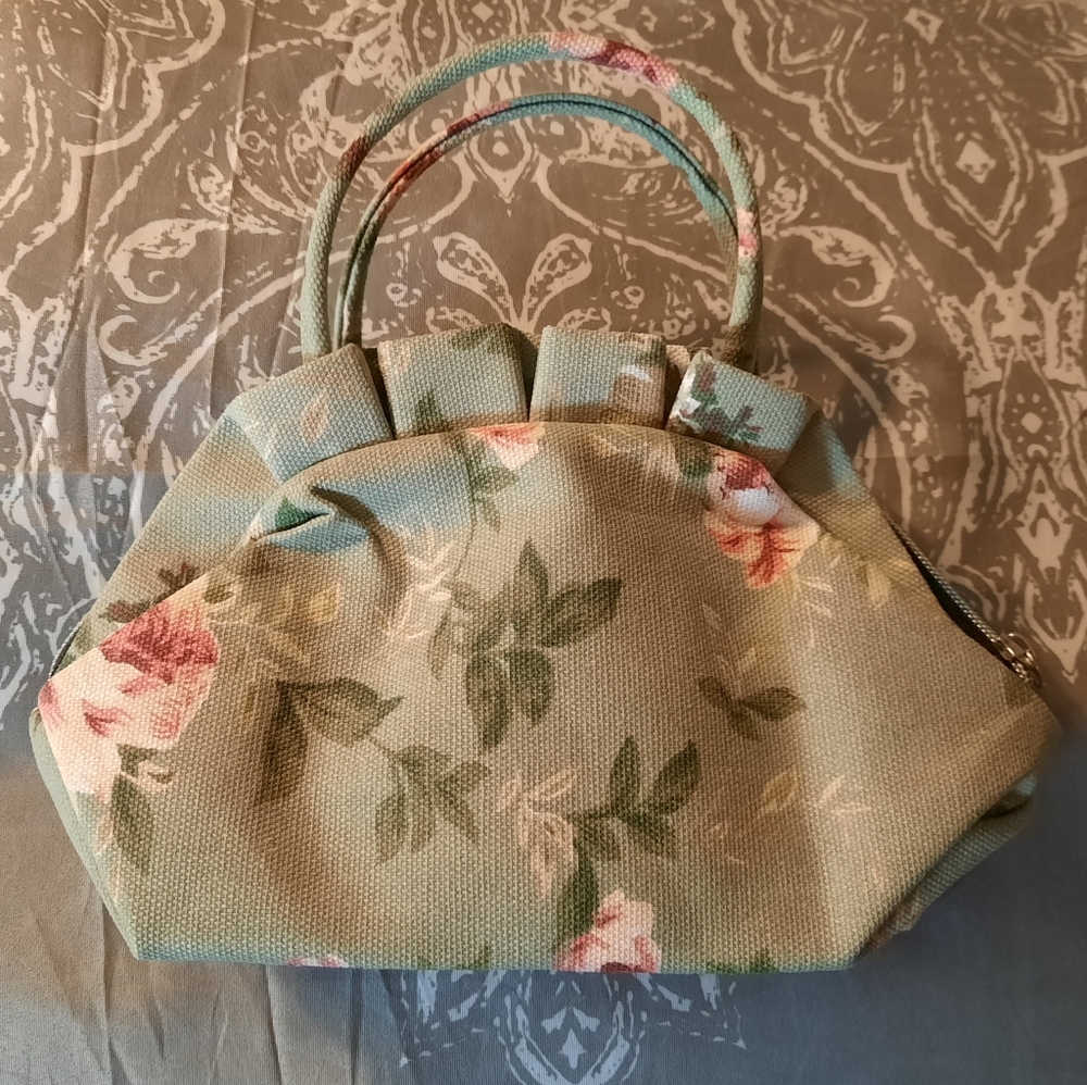 Sage Green Floral Handbag Sac